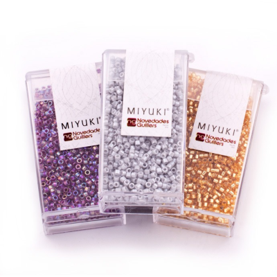 Miyuki Delica® N.11  kit Esencia Dorada (DB0056 - DB1538 - DB0042). Venta por paquete (10gr por tarro)
