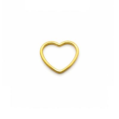 Herraje Corazon Acero Inoxidable Baño Dorado 18mm. Venta por Unidad