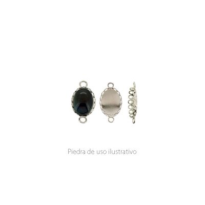 Caja Montura Argolla Para Cabuchon 10X14mm Niquel (WN1128). Venta por 6 unds