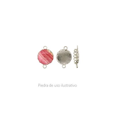 Caja Montura Argolla Para Cabuchon 16mm Niquel (WN1128). Venta por 6 unds