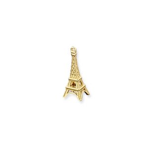 Dije Baño Oro 24Kt Mate Charm Torre Eiffel 25mm. Venta por Unidad