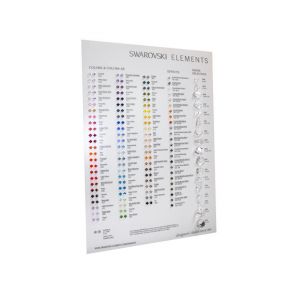 Tabla Elementos y Colores Swarovski® 30x21cm. Venta por unidad