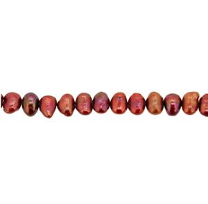 Perla Cultivada Nugget Cobre Rust 4-5mm. Sarta por 40cms