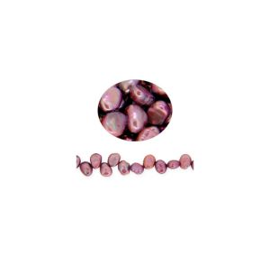 Perla Cultivada Nugget Hoja Fucsia DP02 PE0113 4.5-5mm. Sarta por 40cms