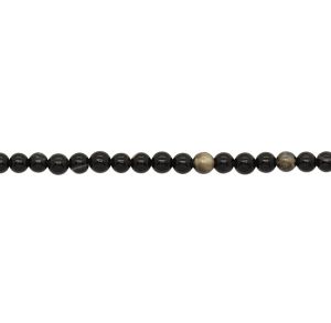 Bola Lisa 2mm Agata Negra Bandas C (Natural). Sarta por 40cms