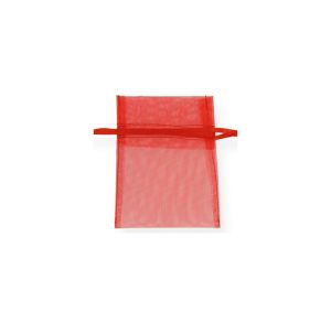 Bolsa Organza cinta Rojo 15x20cms. Venta por 6 Unidades