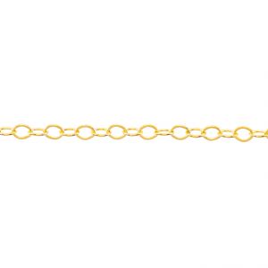 Cadena Goldfilled Brasilero Ovalo 2.8x1.7mm. Venta por Metro 1m 2.6g aprox