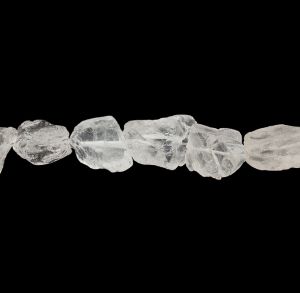 Nugget irregular Bruto Cuarzo Cristal 12-16mm. Sarta por 40cms