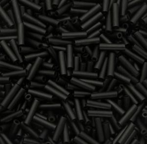 Miyuki Canutillo 1.5x3mm Negro Opaco Mate (#401F).