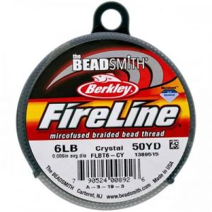 Fireline® Cordon pre-encerado trenzado de polietileno 0.2mm. 6Lb. Rollo por 45 Metros 50 yardas