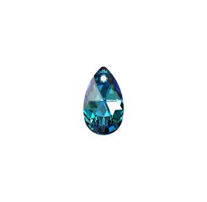 Cristal Swarovski® 6106 Diamante Pendiente 16x9mm Bermuda Blue. Venta por 2 Unidades