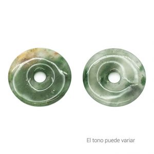 Pendiente Donut Cuarzo Aventurina Verde 40mm. Venta por unidad