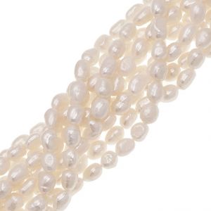 Perla Cultivada Nugget Blanca B 7-10mm. Sarta por 35cm